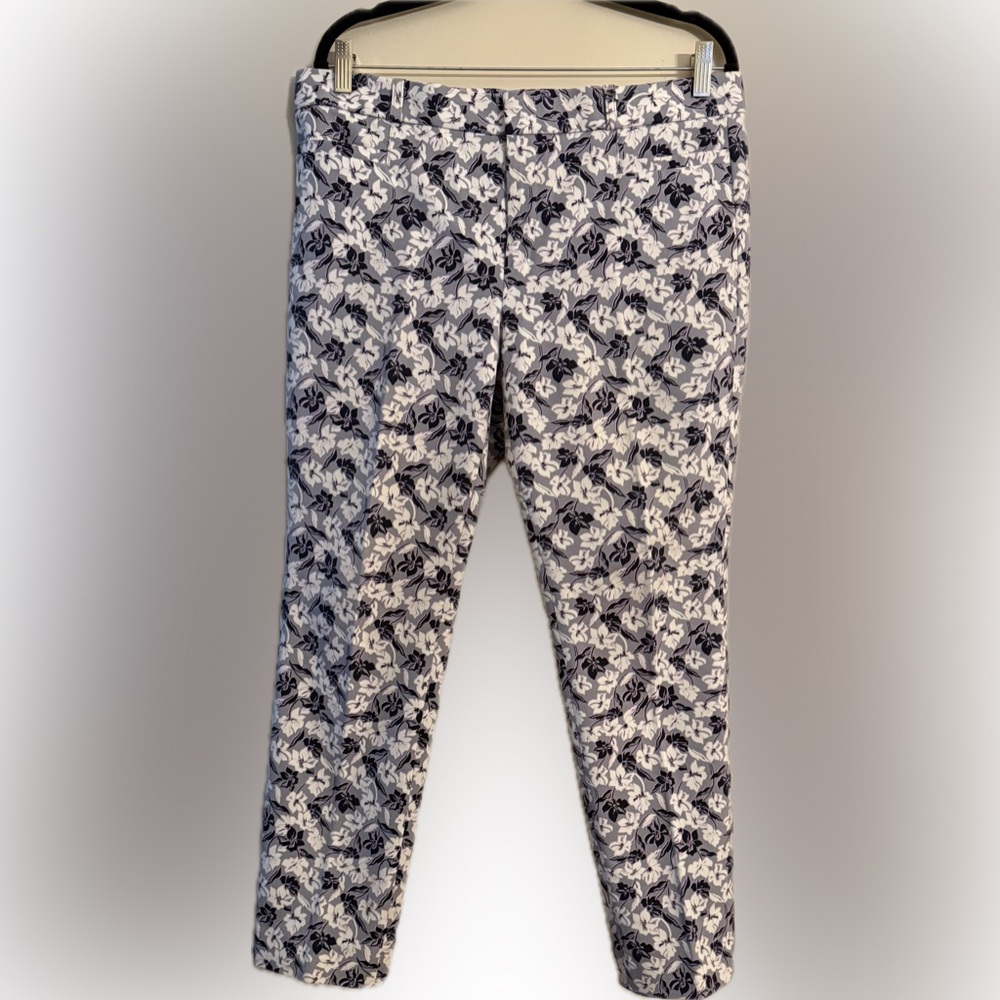 Banana Republic Floral Print Pants; Sloan fit size 12